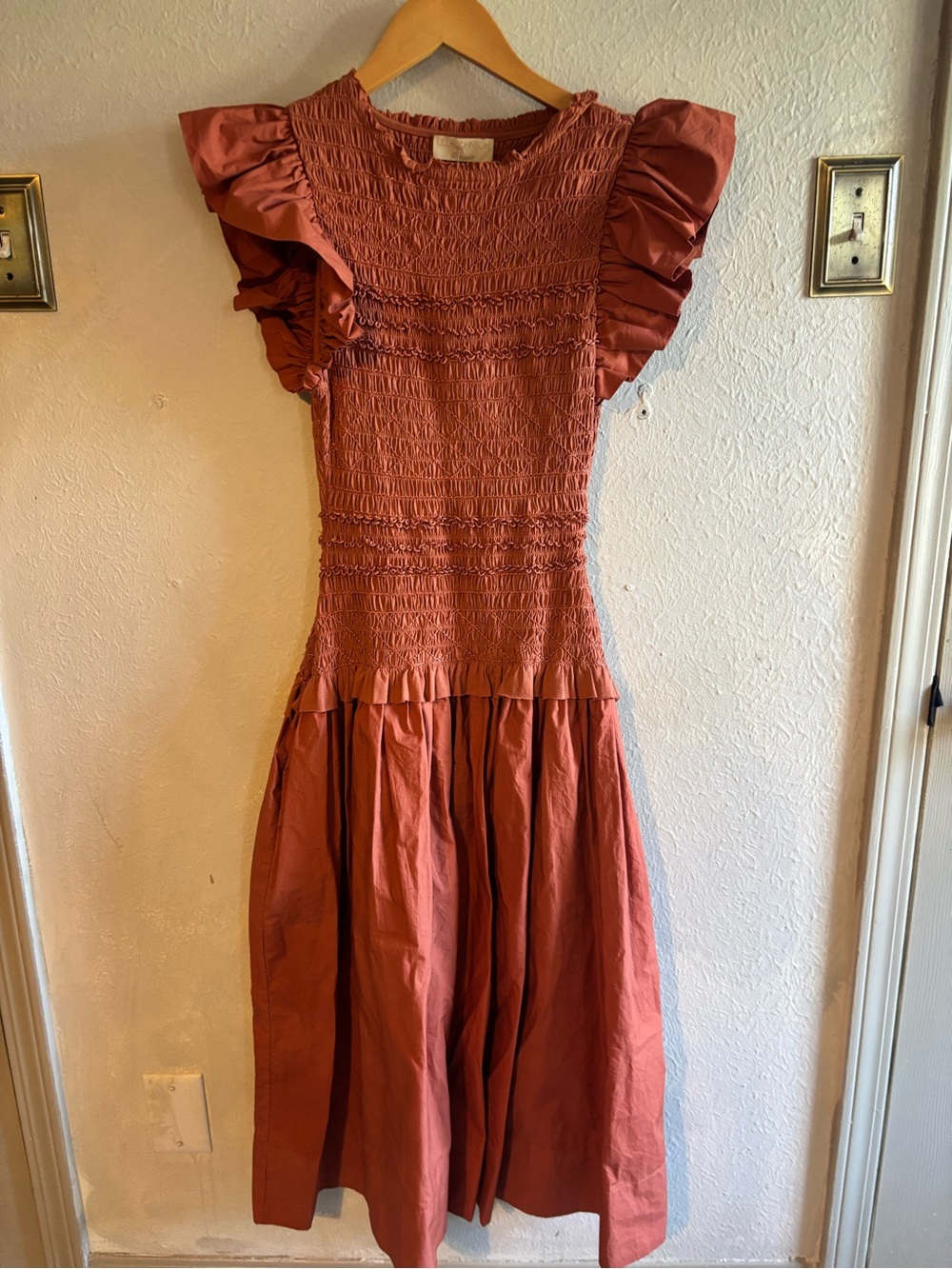 Ulla Johnson Rust Ruffle Maxi Dress - Picture 3 of 7